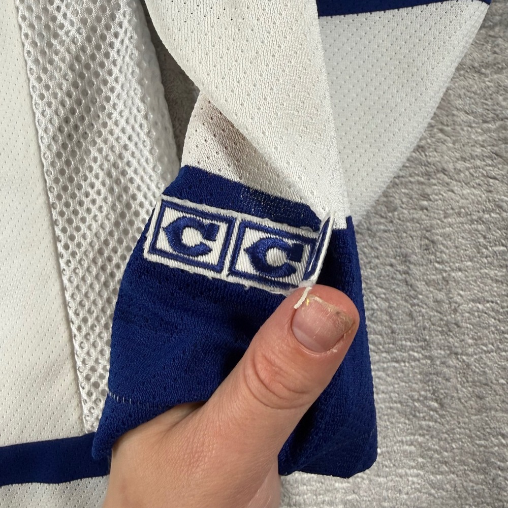 Toronto Maple Leafs Jersey Mens Medium White Vintage 90s NHL Hockey CCM Blank - Picture 2 of 12